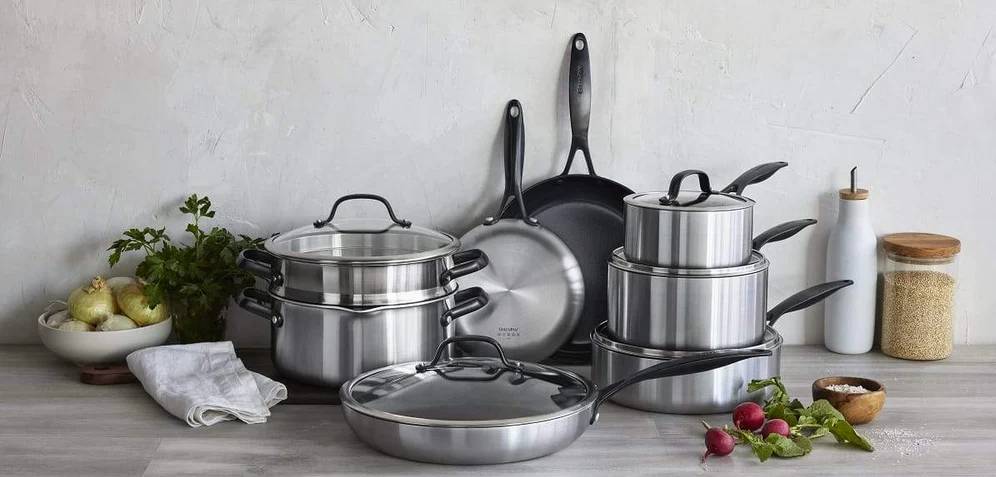 Ceramic coated stainless steel cookware